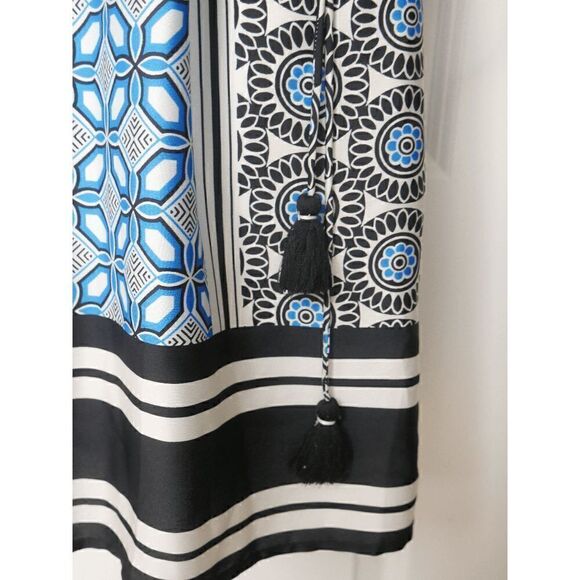 LOFT |  Womens Petite Blue Geometric Pattern Dress Size XXSP - Picture 3 of 12